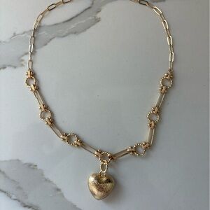 Gold Heart Pendant Necklace